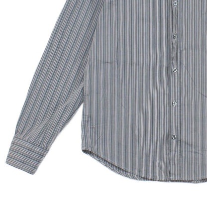 Mens Striped Shirt Slim Long Sleeve Button Up