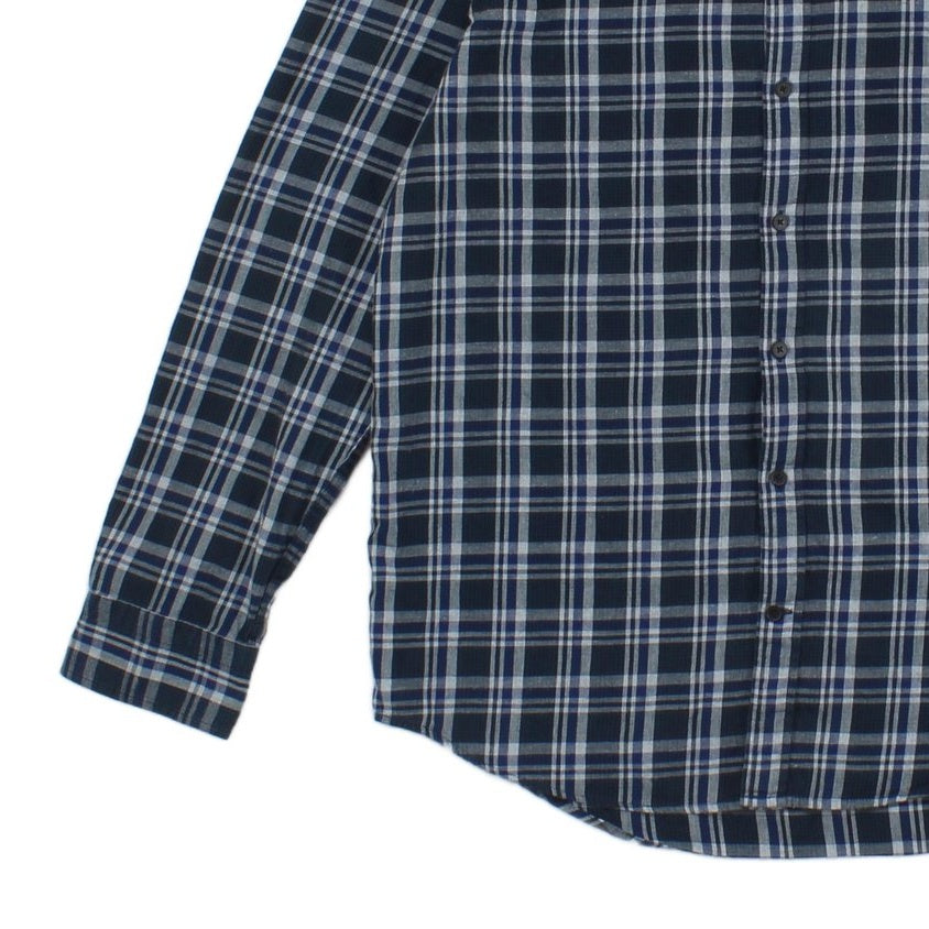 Mens Plaid Shirt Nordic Twill Regular Fit Button Down