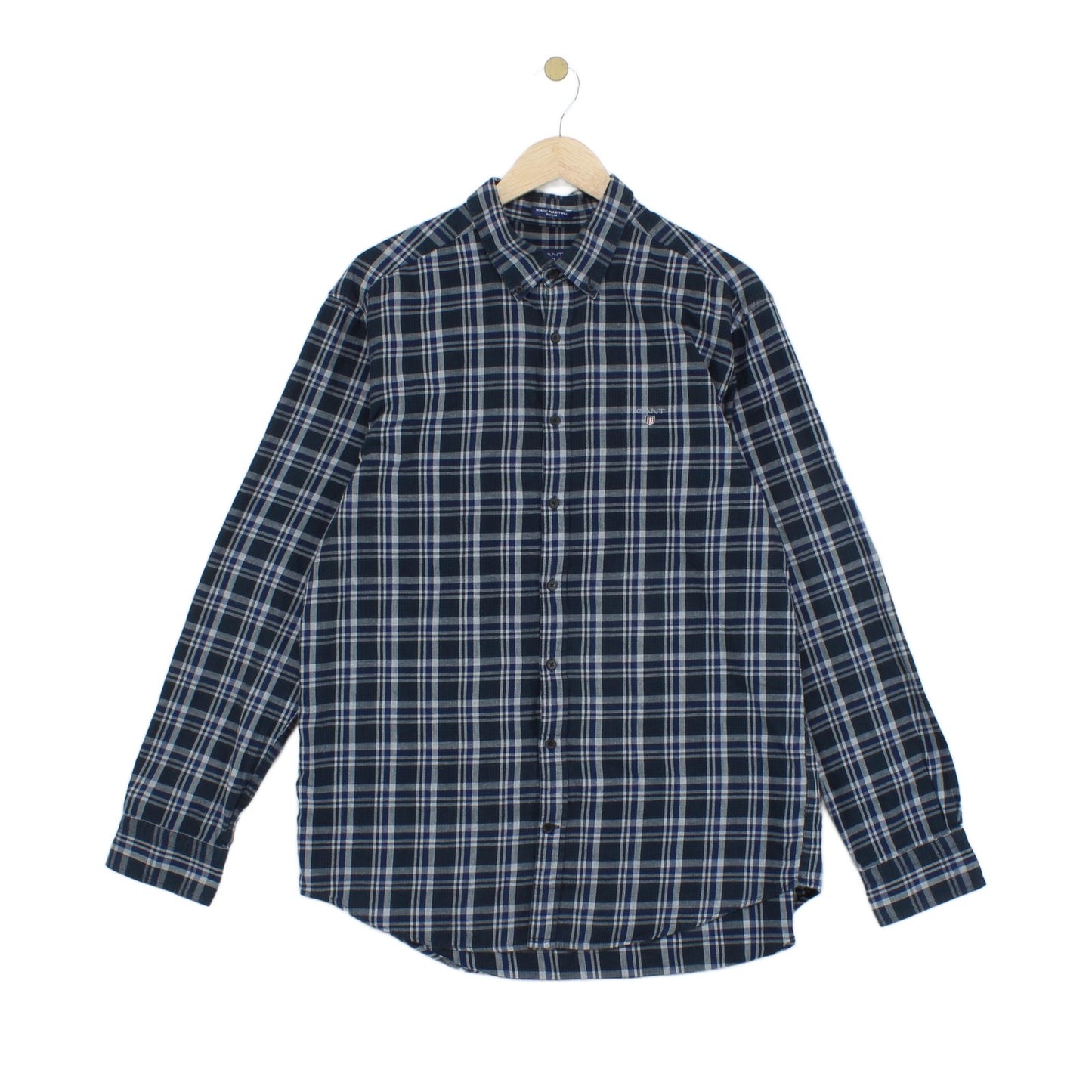 Mens Plaid Shirt Nordic Twill Regular Fit Button Down