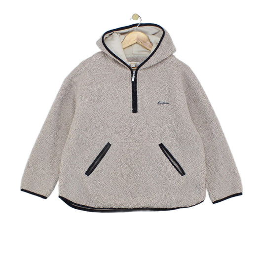 Womens Sherpa Fleece Hoodie Relaxed Fit