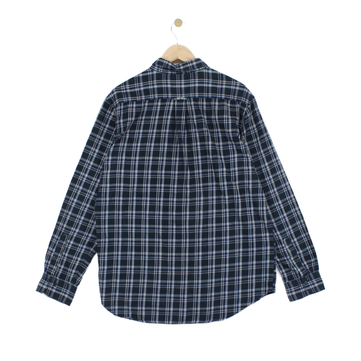 Mens Plaid Shirt Nordic Twill Regular Fit Button Down