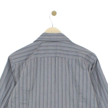 Mens Striped Shirt Slim Long Sleeve Button Up
