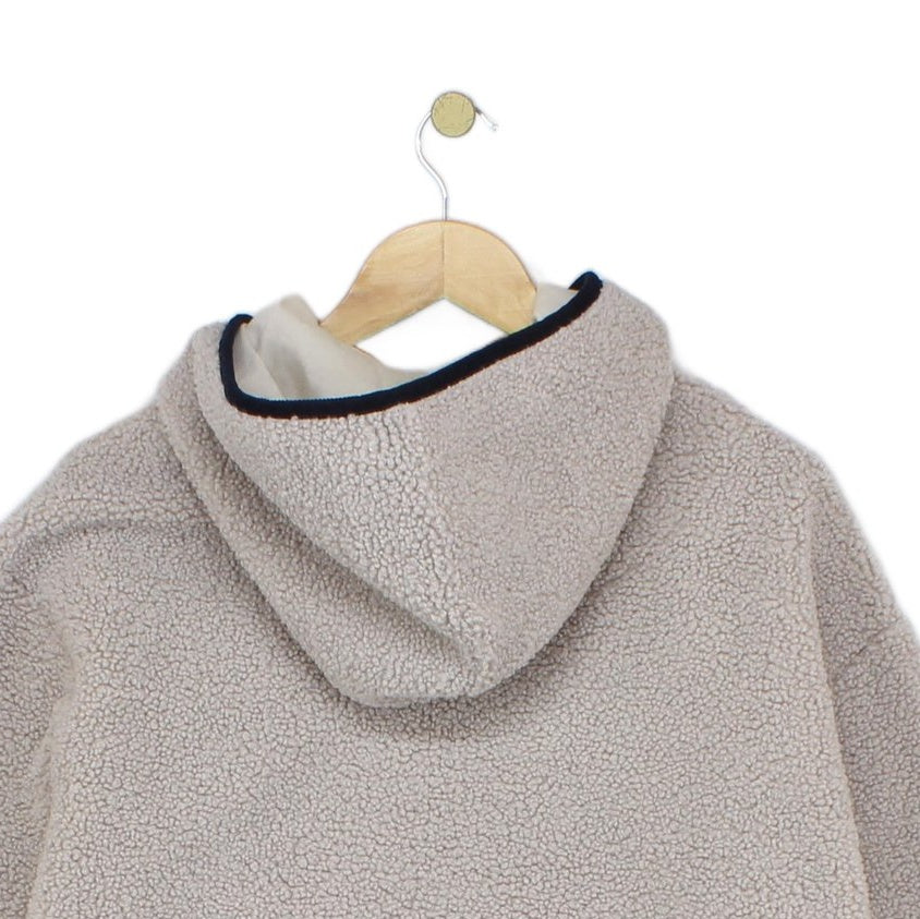Womens Sherpa Fleece Hoodie Relaxed Fit