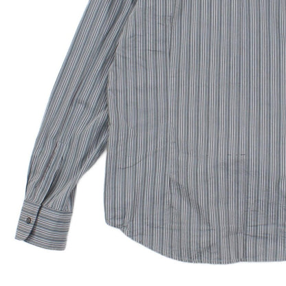 Mens Striped Shirt Slim Long Sleeve Button Up