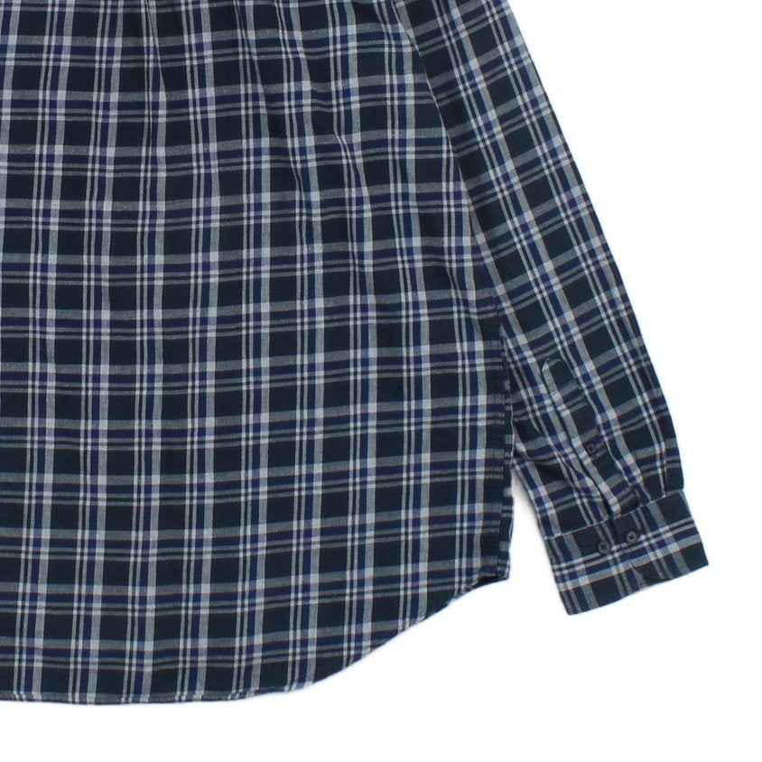 Mens Plaid Shirt Nordic Twill Regular Fit Button Down