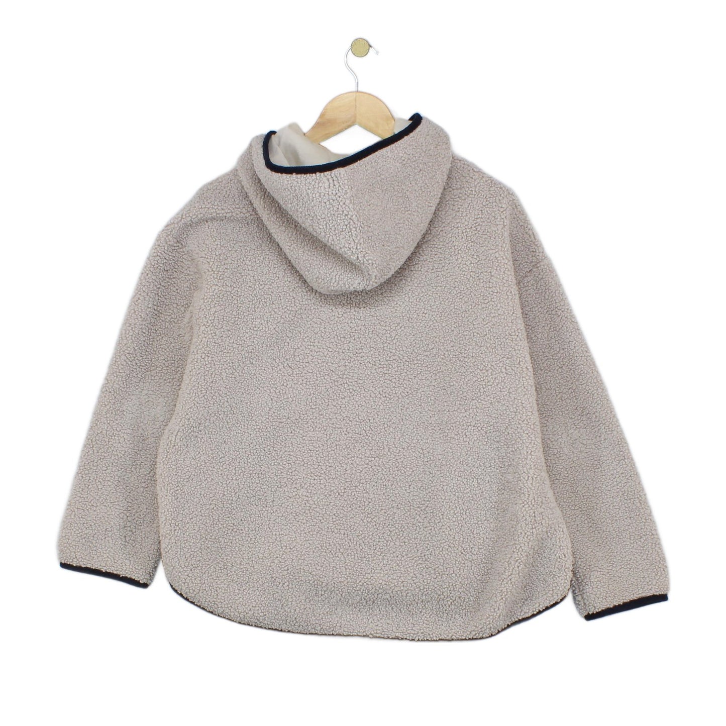 Womens Sherpa Fleece Hoodie Relaxed Fit
