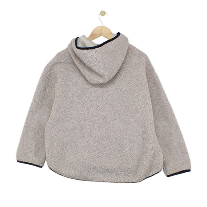 Womens Sherpa Fleece Hoodie Relaxed Fit