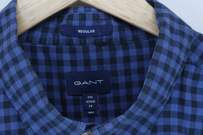 Mens Check Shirt Long Sleeve Button Down
