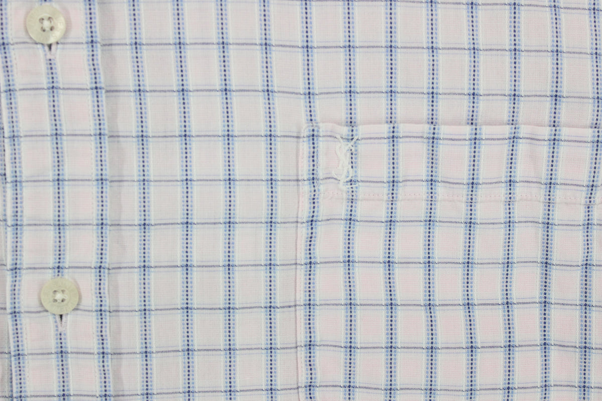 Mens Shirt Check Short Sleeve