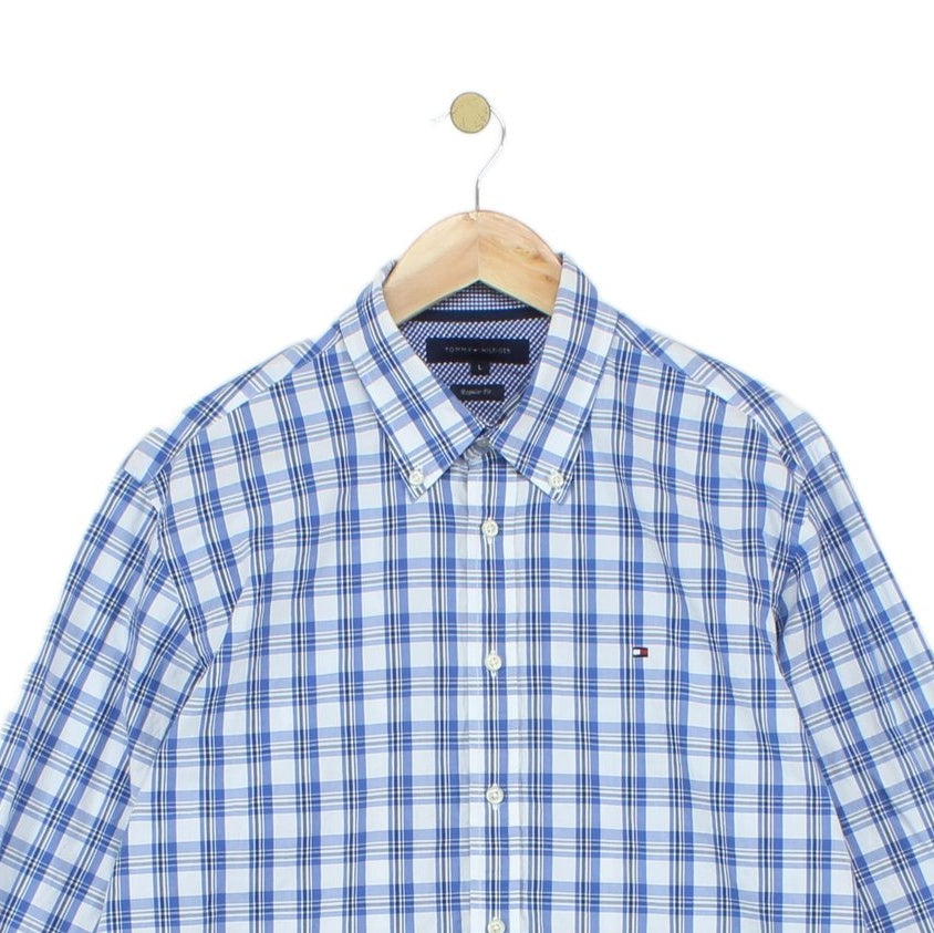 Mens Check Shirt Long Sleeve Regular Fit