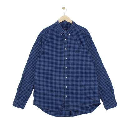 Mens Check Shirt Long Sleeve Button Down