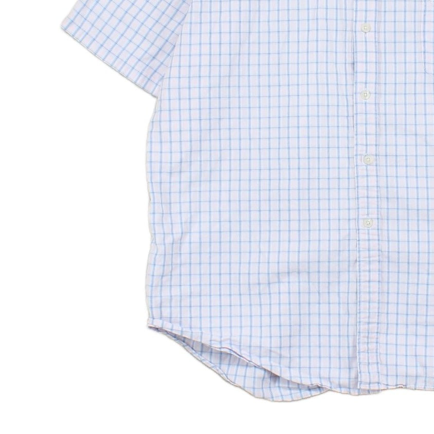 Mens Shirt Check Short Sleeve