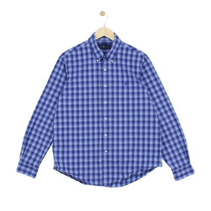 Mens Plaid Shirt Button Down Long Sleeve