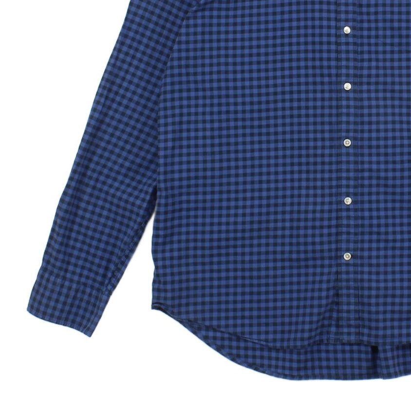 Mens Check Shirt Long Sleeve Button Down