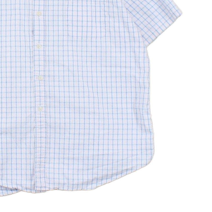 Mens Shirt Check Short Sleeve