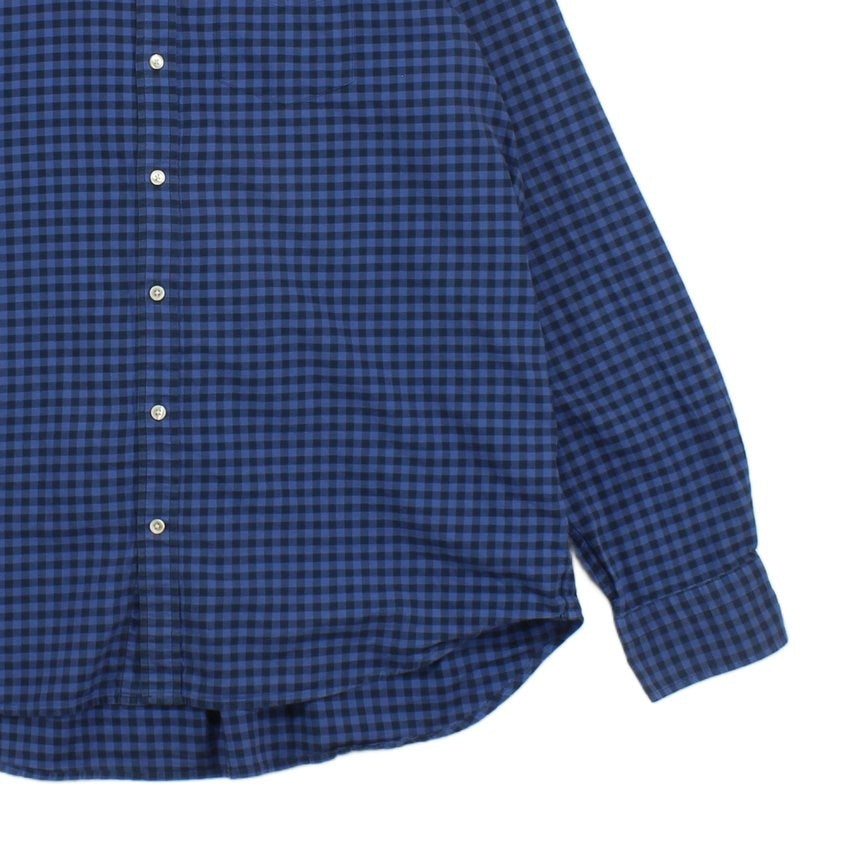 Mens Check Shirt Long Sleeve Button Down