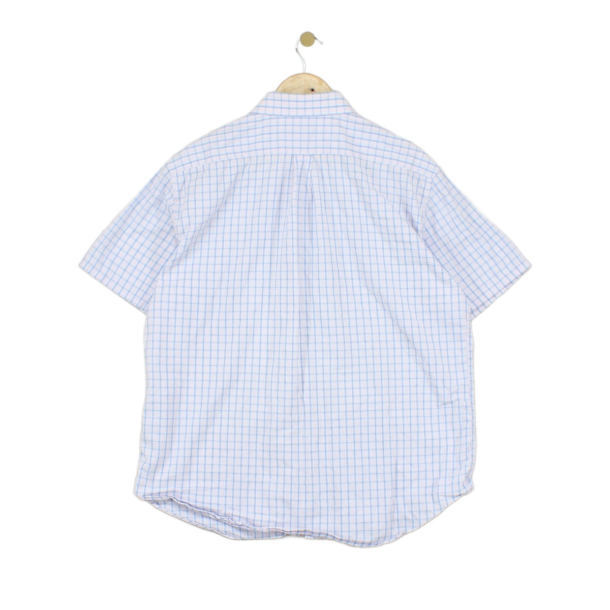 Mens Shirt Check Short Sleeve