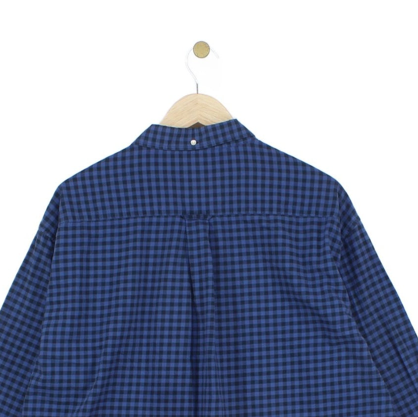 Mens Check Shirt Long Sleeve Button Down