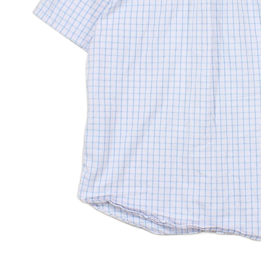 Mens Shirt Check Short Sleeve