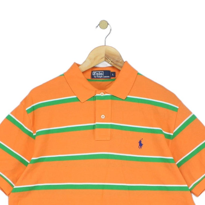 Mens Striped Polo Shirt Short Sleeve