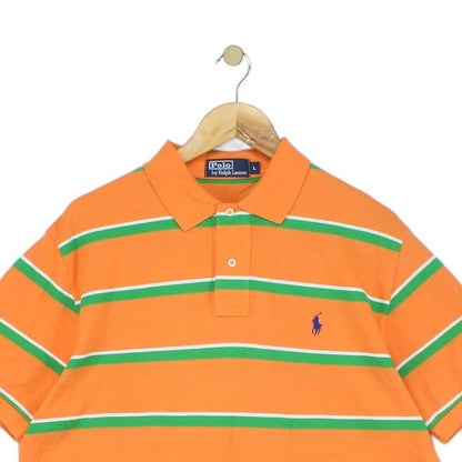 Mens Striped Polo Shirt Short Sleeve