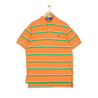 Mens Striped Polo Shirt Short Sleeve