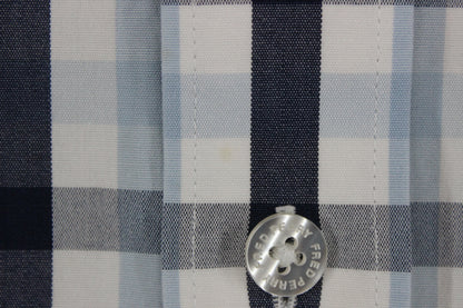Mens Check Shirt Short Sleeve Button Up