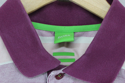 Mens Striped Polo Shirt Casual Short Sleeve Collared