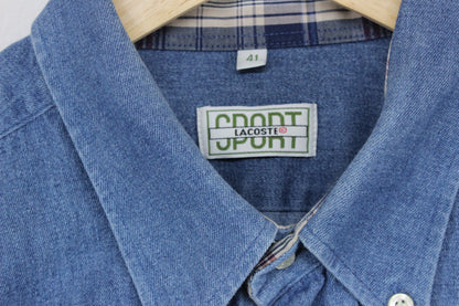 Mens Denim Shirt Long Sleeve Button Up