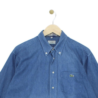 Mens Denim Shirt Long Sleeve Button Up