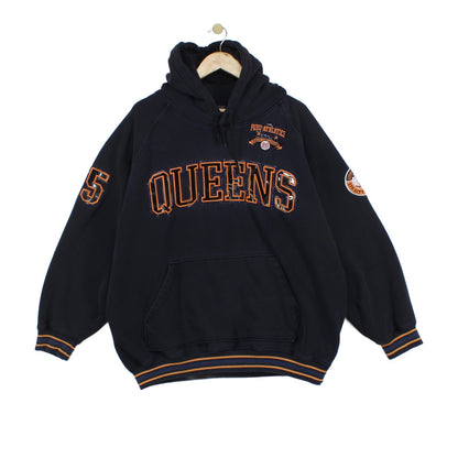 Mens Queens Hoodie Oversized Embroidered