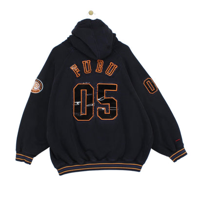 Mens Queens Hoodie Oversized Embroidered