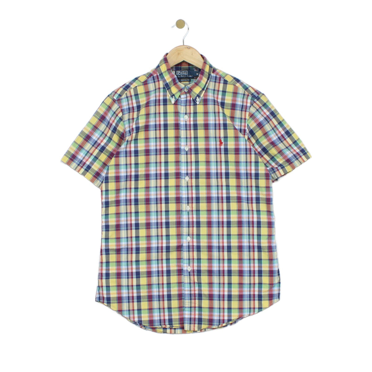 Mens Plaid Shirt  Short Sleeve Custom Fit