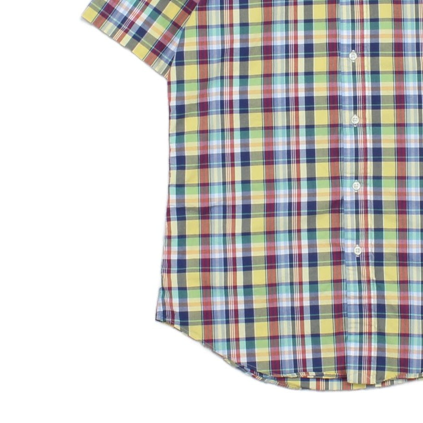 Mens Plaid Shirt  Short Sleeve Custom Fit