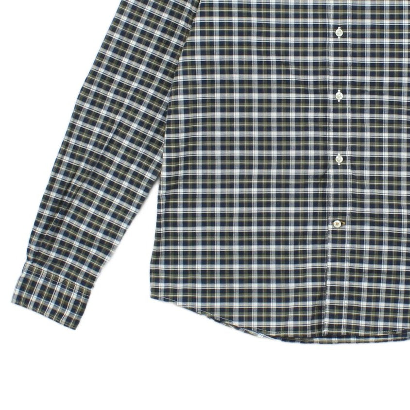 Mens Plaid Shirt Tailored Long Sleeve