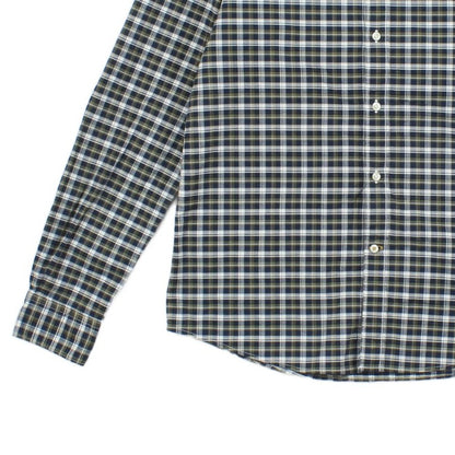 Mens Plaid Shirt Tailored Long Sleeve