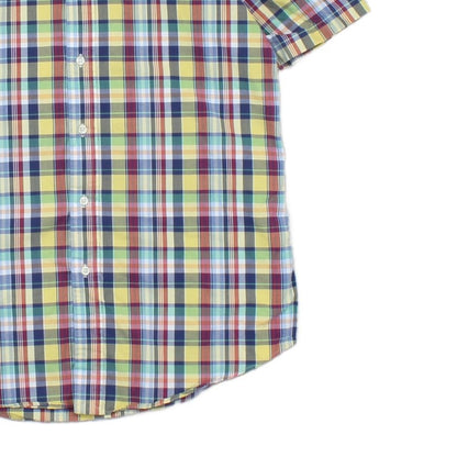 Mens Plaid Shirt  Short Sleeve Custom Fit