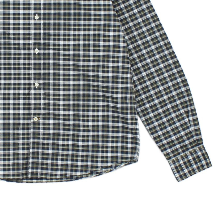 Mens Plaid Shirt Tailored Long Sleeve