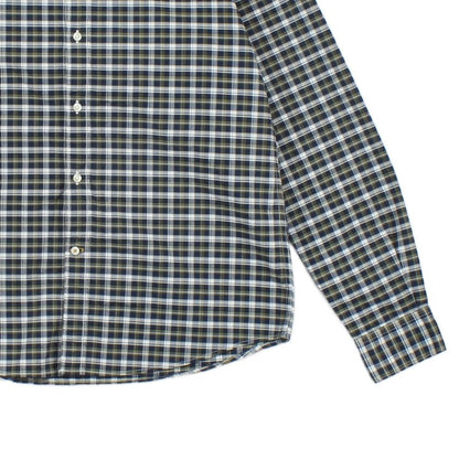 Mens Plaid Shirt Tailored Long Sleeve