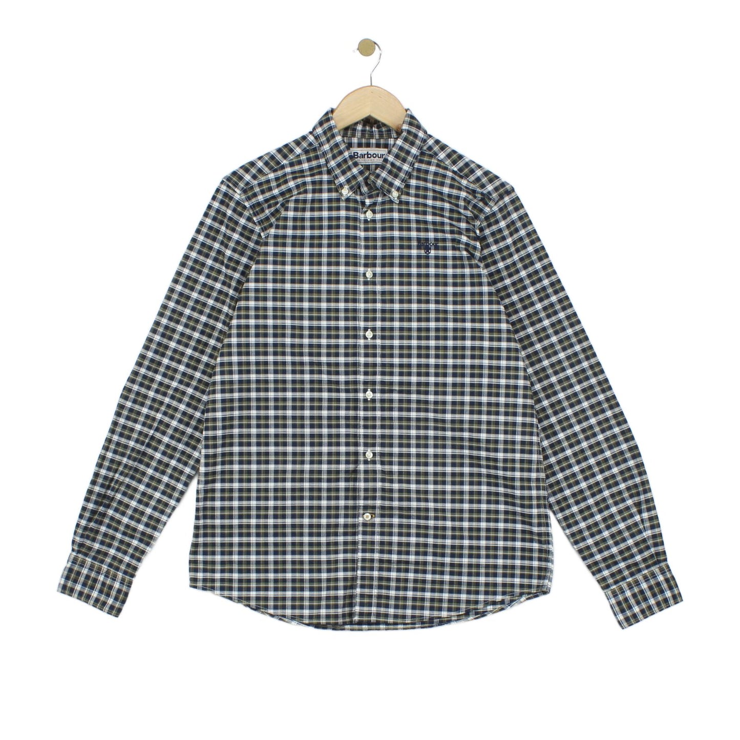 Mens Plaid Shirt Tailored Long Sleeve