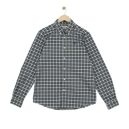 Mens Plaid Shirt Tailored Long Sleeve