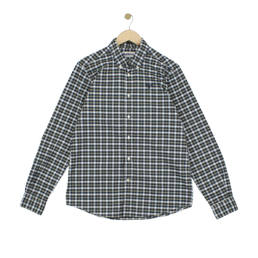 Mens Plaid Shirt Tailored Long Sleeve