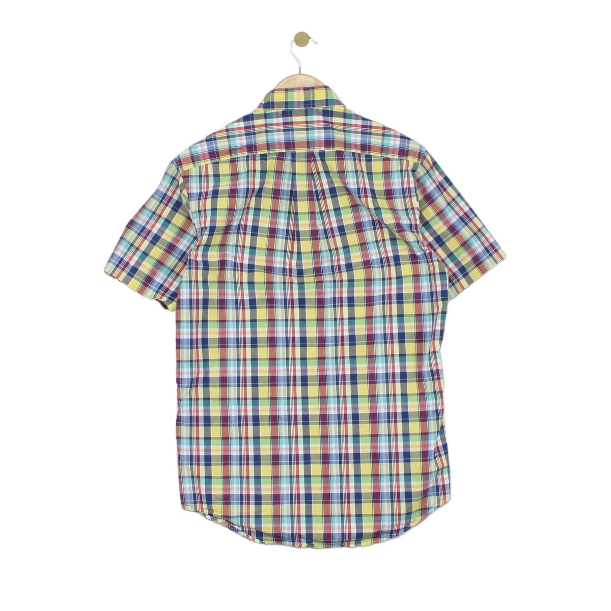 Mens Plaid Shirt  Short Sleeve Custom Fit