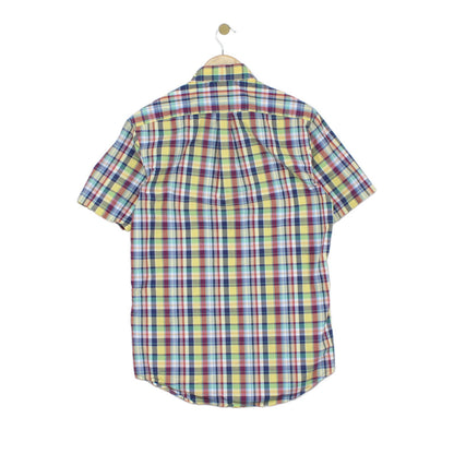 Mens Plaid Shirt  Short Sleeve Custom Fit