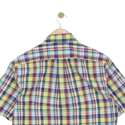 Mens Plaid Shirt  Short Sleeve Custom Fit