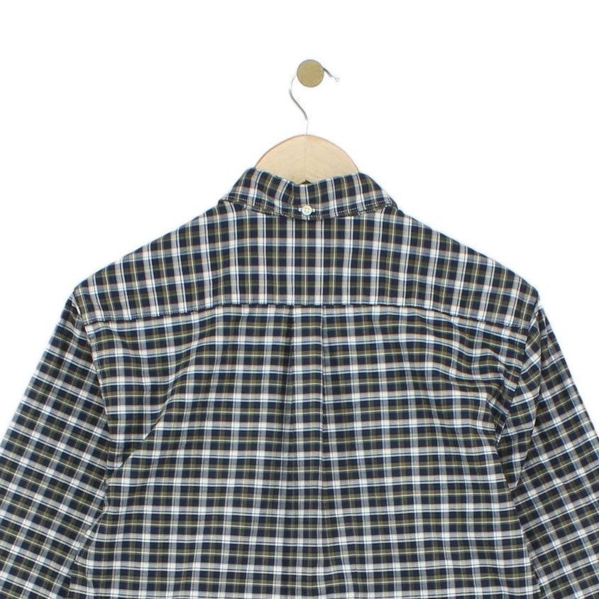 Mens Plaid Shirt Tailored Long Sleeve