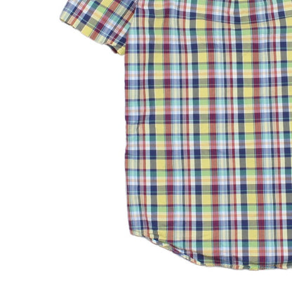 Mens Plaid Shirt  Short Sleeve Custom Fit