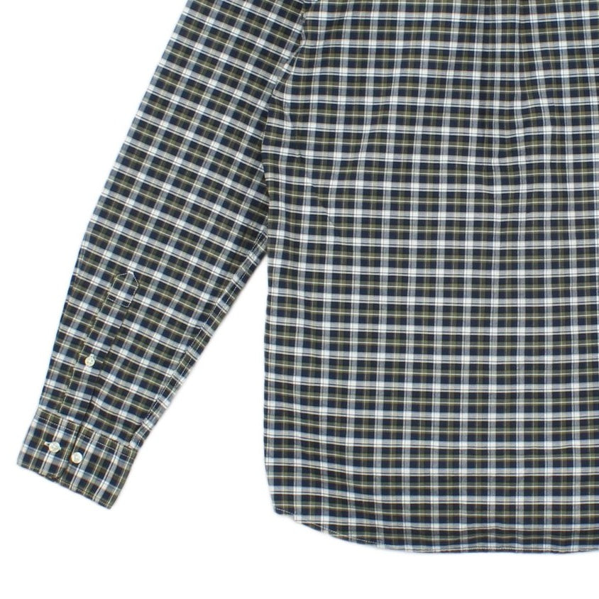 Mens Plaid Shirt Tailored Long Sleeve
