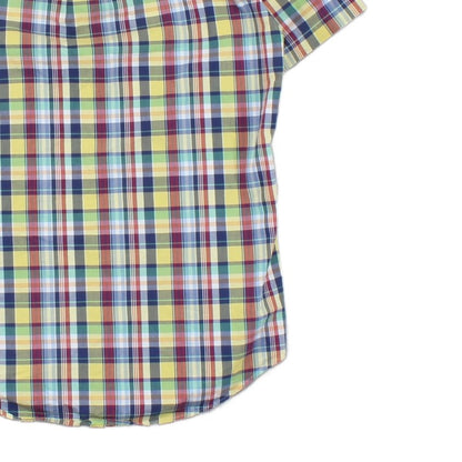 Mens Plaid Shirt  Short Sleeve Custom Fit