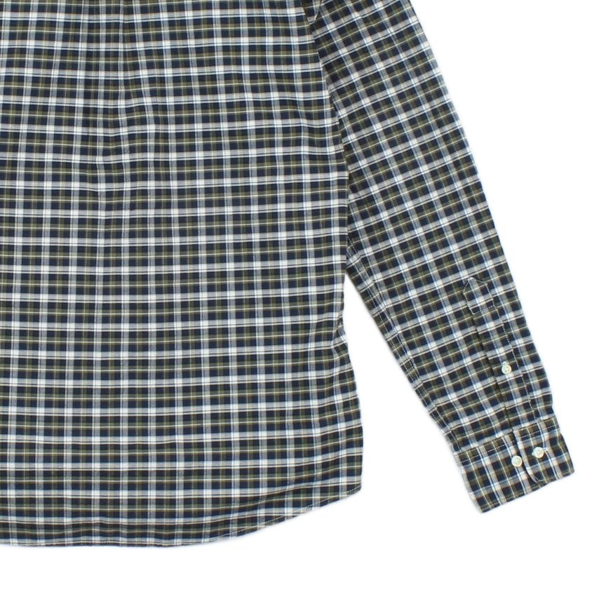 Mens Plaid Shirt Tailored Long Sleeve